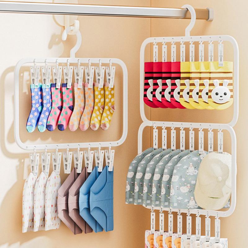~Multi-clip Sock Drying Hanger - Baby Clothing Hanging Rack review and price