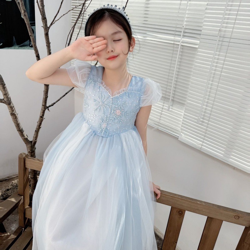 Embroidered Elsa Girls Dress f - Baby Clothing Dresser review and price