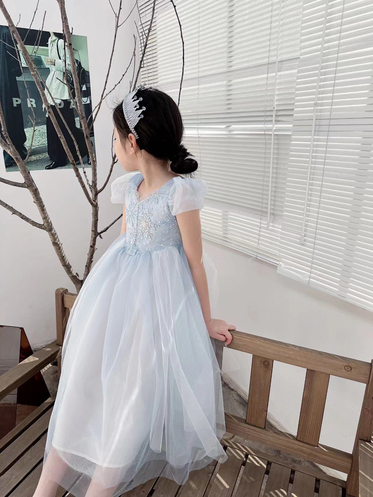 Embroidered Elsa Girls Dress f - Baby Clothing Dresser review and price